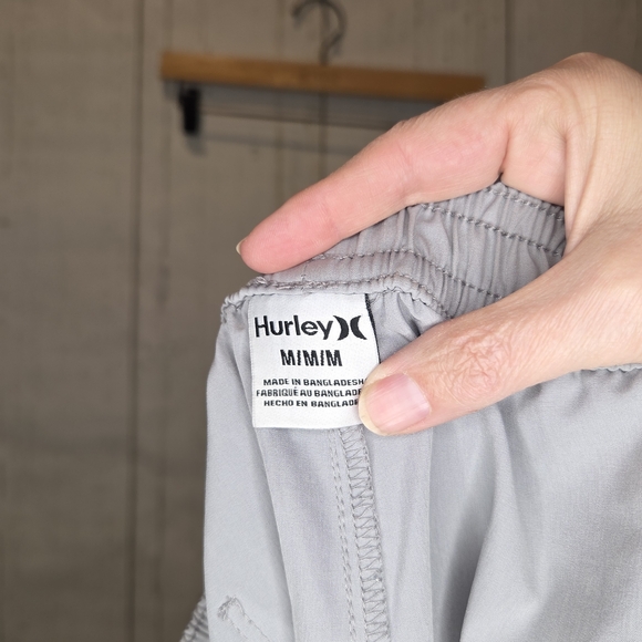 Hurley Light Gray Drawstring Shorts - Picture 2 of 4